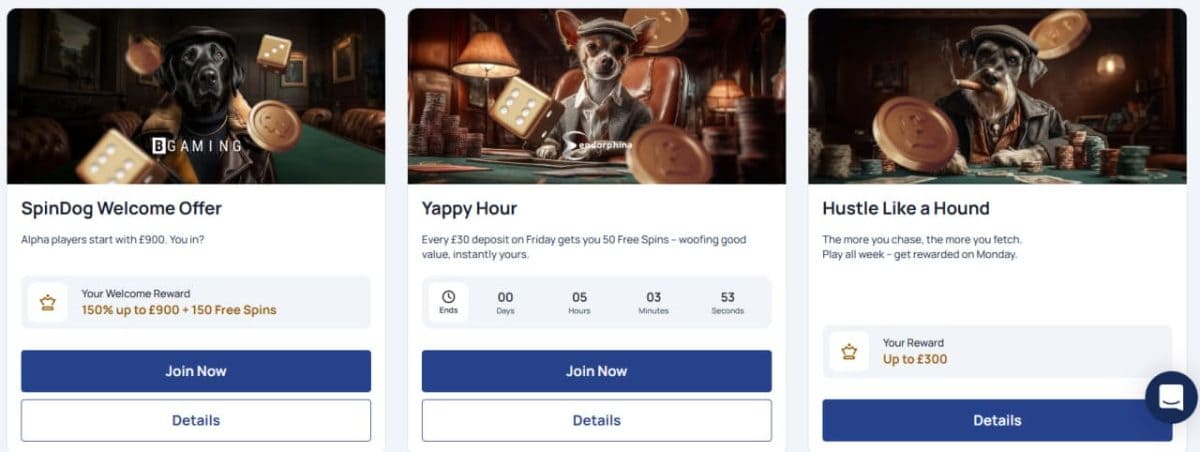 Spin Dog Casino Welcome Offer — 150% Match, 40× Wagering Maths image 1
